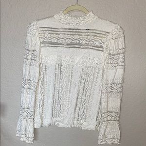 Lace Blouse Long Sleeve